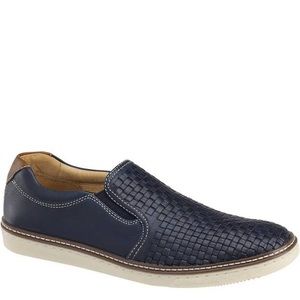 Johnston & Murphy Men’s Woven Slip Ons Navy sz12
